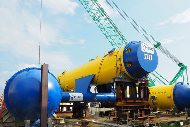 Picture 1 of Japan successfully tested a giant turbine to generate electricity under the seabed
