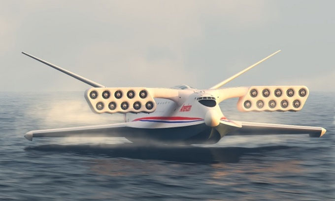 Picture 1 of Launching a giant 'flying hotel', speed 750km/h