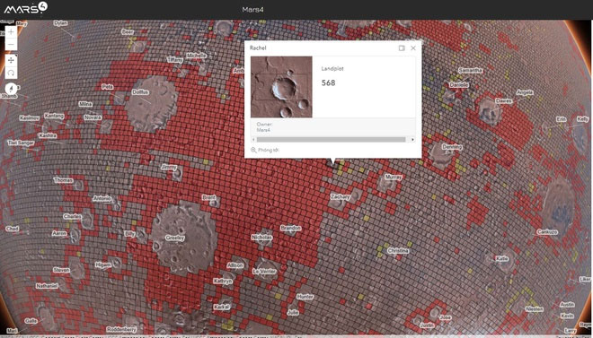 Picture 1 of Many investors subdivide and buy virtual land on Mars