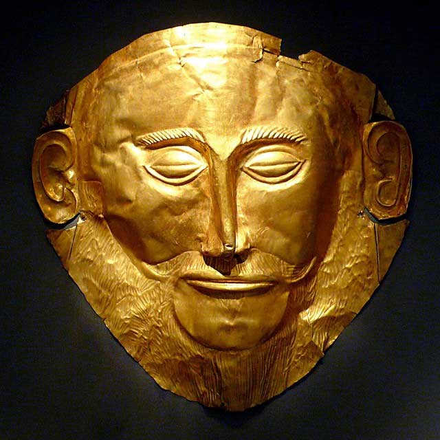 Picture 1 of Mask of Agamemnon - The golden death mask once believed to be evidence of the Trojan War
