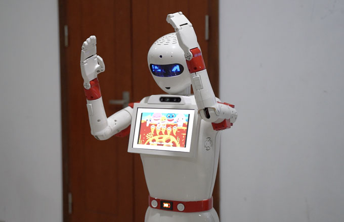 Picture 2 of Military school instructors build robots that can dance and sing and teach English