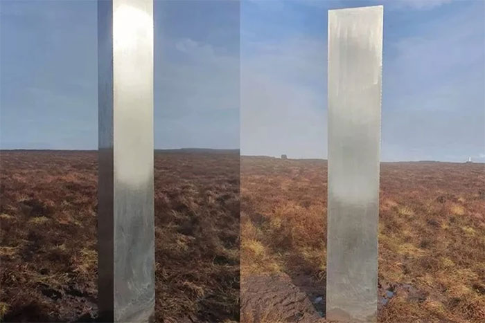 Picture 1 of Mysterious cylinder 'looks like a UFO' appears in Wales