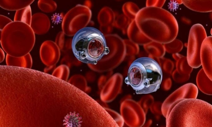 Picture 1 of Nano robot destroys bacteria around the wound