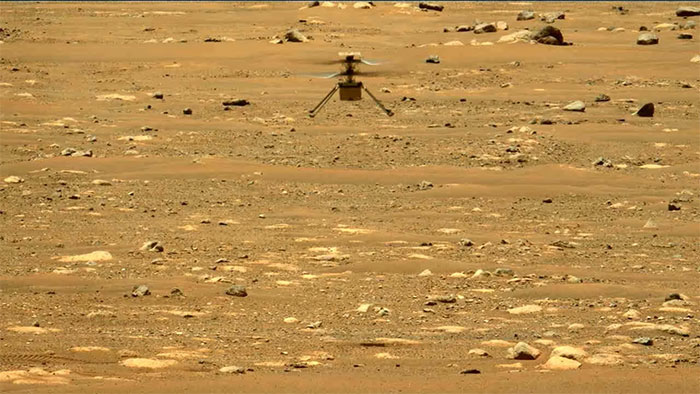 Picture 1 of NASA releases video of mini-reconnaissance plane flying over Mars