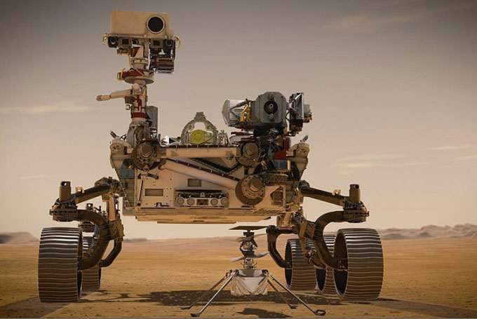 Picture 1 of NASA robot reaches one year of operation on Mars.