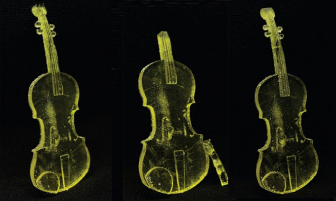 Picture 1 of New 3D-printed plastic can heal itself with light