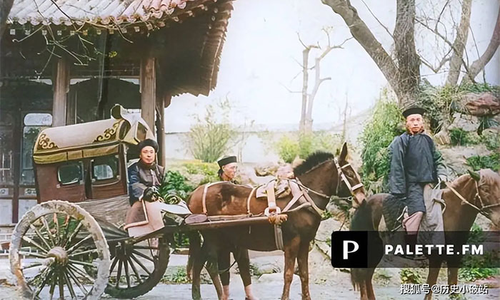 Picture 2 of Old photos of the Qing Dynasty: Close-up of the 'supercar' of rich aristocrats, a symbol of status and family at that time