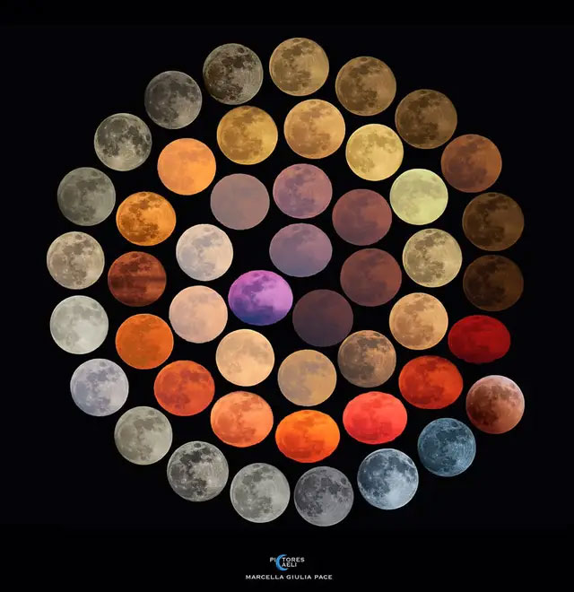 Photographer who spent 10 years capturing 48 beautiful colors of the Moon Picture 1