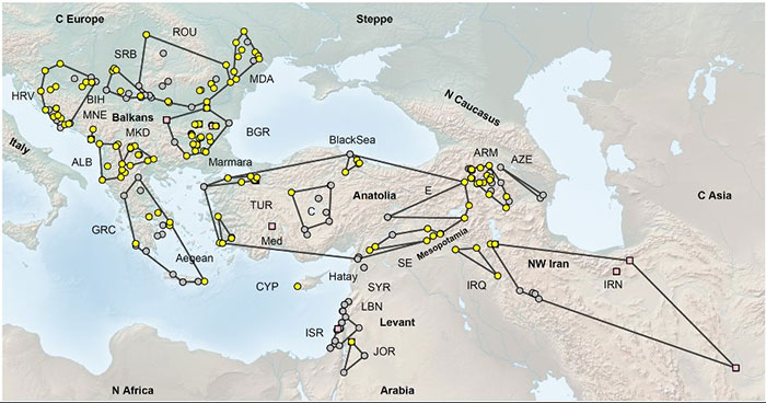 Picture 1 of Searching for the common linguistic origins of half the world's population, spanning across Eurasia.