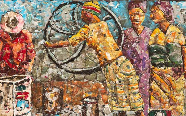 South African artist paints pictures from plastic waste, the results are incredible works Picture 9