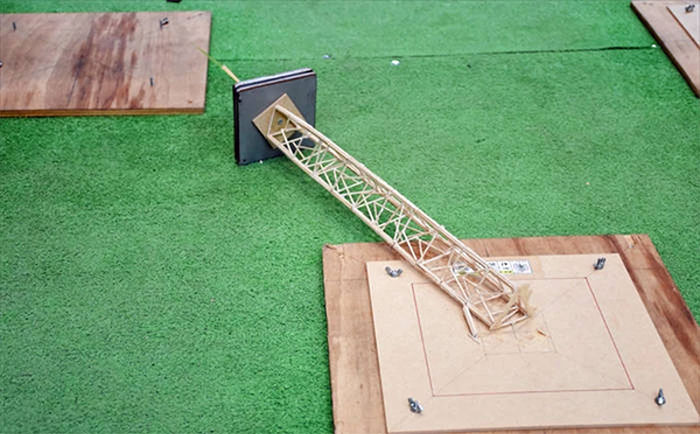 Picture 1 of Strange earthquake-proof tower with toothpicks in Japan
