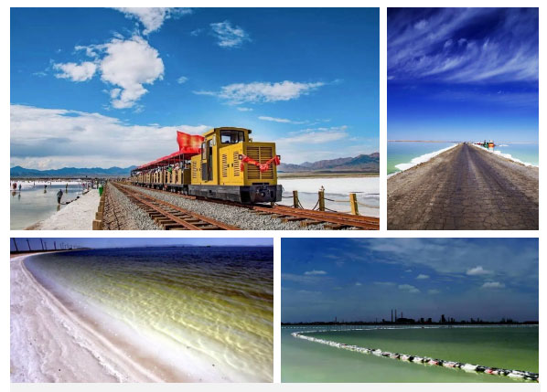 Picture 4 of Strange lake in China: Where salt crystallizes into gems, planes can land, trains can pass