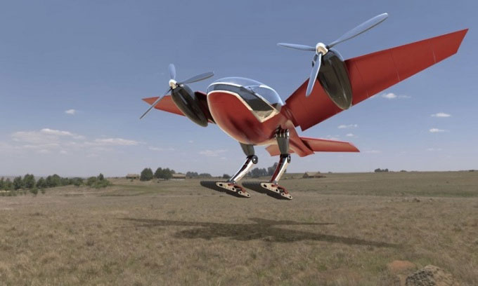 The bird-shaped flying taxi model takes off and lands almost vertically Picture 1
