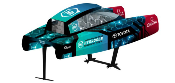 Picture 1 of The first 'flying boat' model runs on hydrogen fuel cells