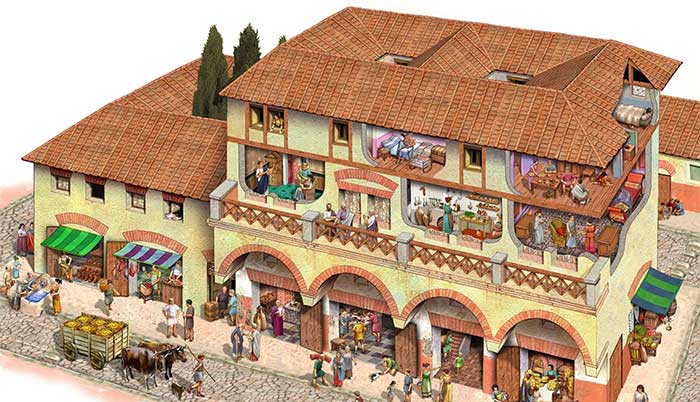The house of the ancient Romans: The more money you have, the lower you live, the poor live on the top floor Picture 3