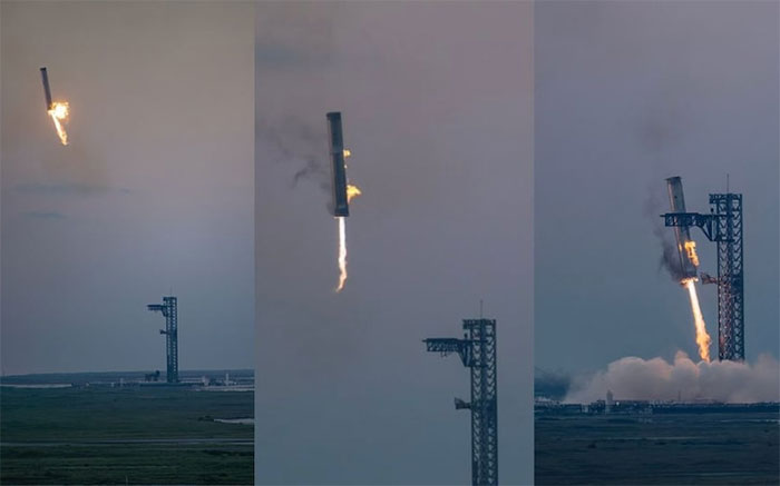 Picture 1 of The Mechazilla machine revealed: Mysterious technology helps SpaceX easily 'capture' rockets hovering in mid-air.