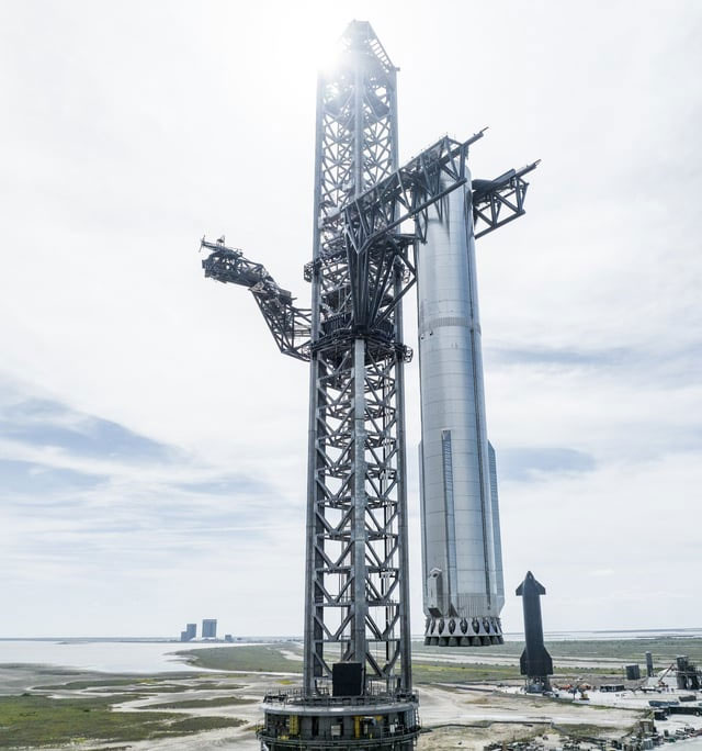 Picture 2 of The Mechazilla machine revealed: Mysterious technology helps SpaceX easily 'capture' rockets hovering in mid-air.