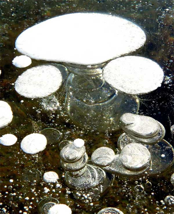 Picture 3 of The mystery of 'frozen' bubbles at Lake Abraham