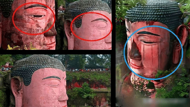 Picture 3 of The mystery of the 'Buddha's tears' of the giant Leshan Buddha statue: Scientific phenomenon or legend?
