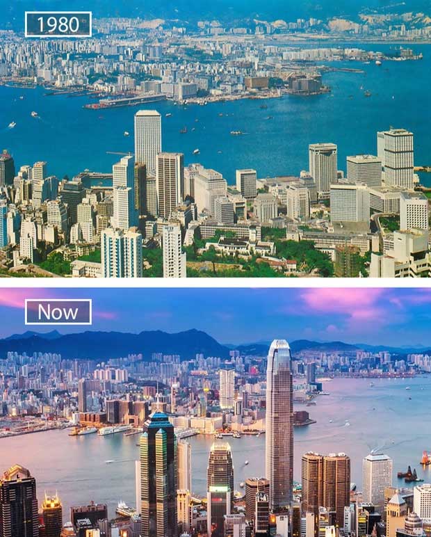 Picture 12 of The series of photos show the amazing transformation of the world's most famous cities over the past century