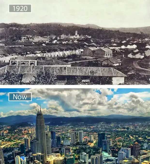 Picture 15 of The series of photos show the amazing transformation of the world's most famous cities over the past century