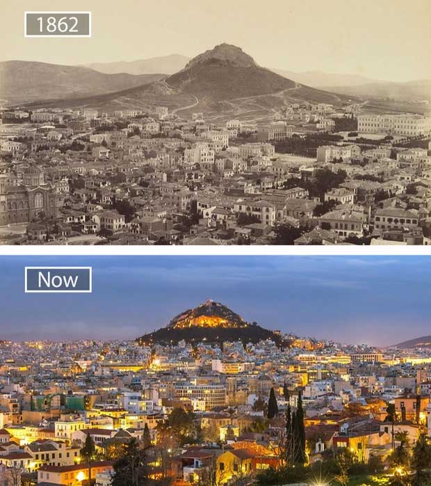 Picture 9 of The series of photos show the amazing transformation of the world's most famous cities over the past century