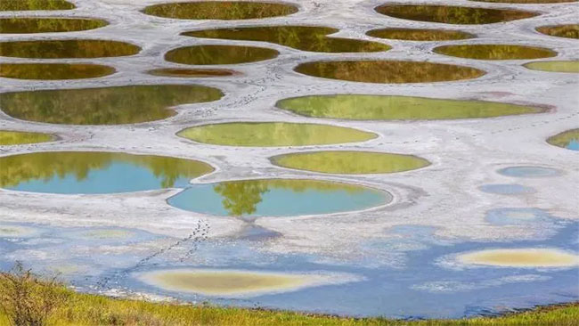 Picture 5 of The unique 'polka-dot' lake is likened to Mars on Earth