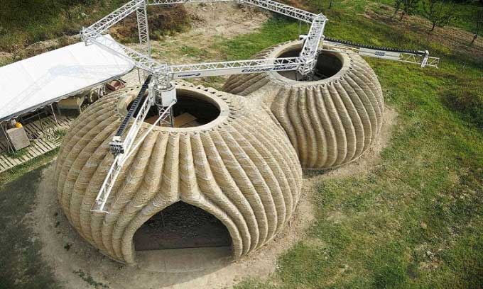 Picture 1 of The world's first 3D printed house from raw earth