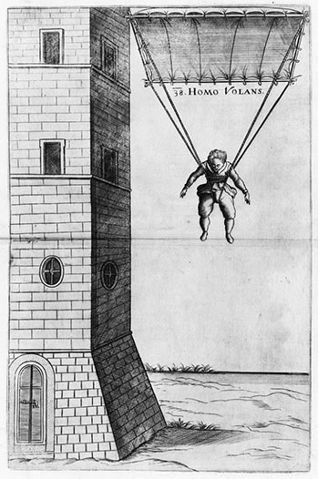 Picture 2 of The world's first successful parachute jump