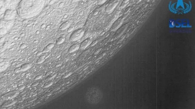 Picture 1 of This bizarre photo of the Moon was taken by a pair of Chinese test satellites