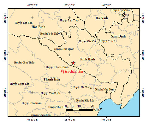 Picture 1 of This morning's earthquake in Ninh Binh, people clearly felt the shaking