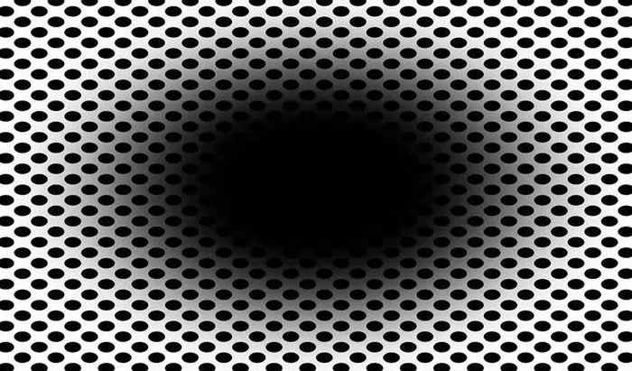 This optical illusion makes 86% of people look at it like 'falling into a black hole' Picture 1