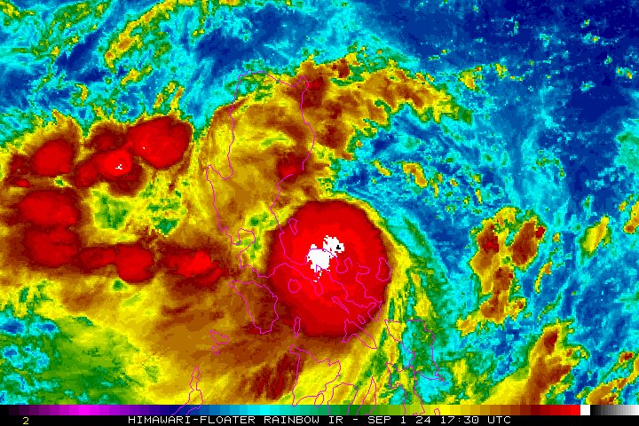 Picture 1 of Typhoon No. 3 (Yagi) has just climbed to 'typhoon' level: Intense images from satellite clouds, this will be the strongest day