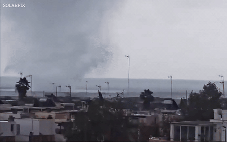 Picture 1 of Video: Tornado rips through town amid terrible storm in Europe