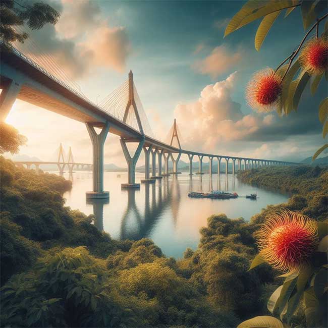 Picture 8 of Vietnam's 'super bridge' sets a Southeast Asian record: Total capital is nearly 5,000 billion, reaching the top 10 in the world!