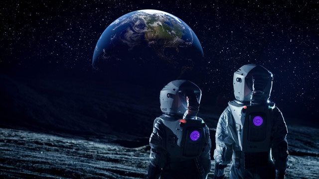 Picture 2 of What would the Earth and Moon look like when observed from space or from other planets?