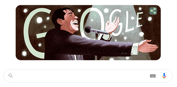 Picture 1 of Who is Jacques Brel that Google honors?