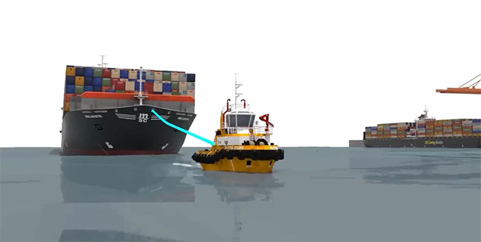 Picture 1 of Why can a small tugboat pull a ship 1,000 times larger?
