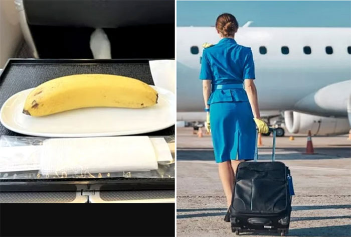 Picture 1 of Why do flight attendants often bring a banana on the plane?