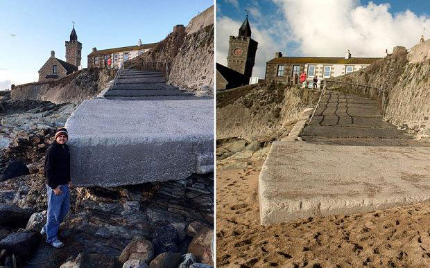 Why does climate change cause sea levels to rise, but these beaches do not sink but expand? Picture 4