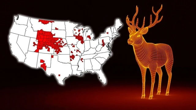 Picture 2 of 'Zombie' because of eating infected deer meat in the US