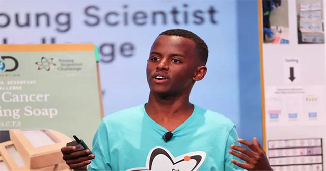 14-year-old student invents soap to treat skin cancer and is awarded $25,000