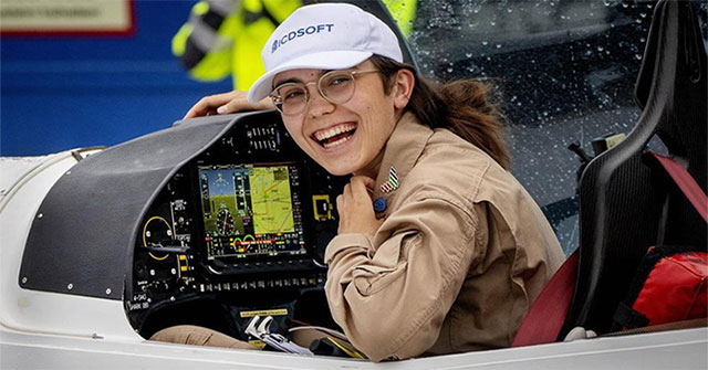 19-year-old girl sets world record to fly around the world