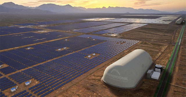 200 MWh battery stores solar power with CO2