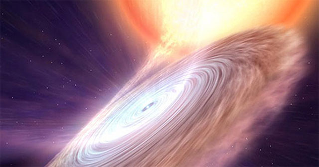 4 telescopes together 'catch' the cosmic monster that is tearing its companion
