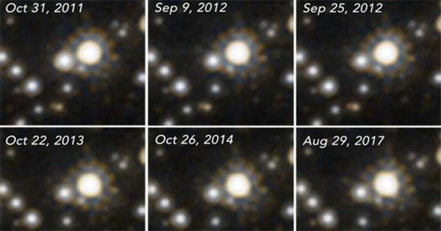 A wandering black hole bends space-time, creating an illusion across the galaxy
