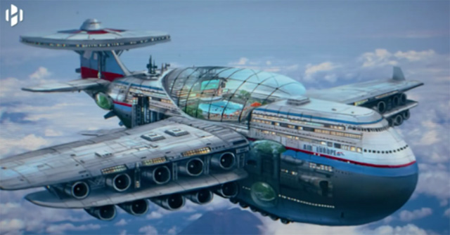 Admire the flying hotel that 'never lands'