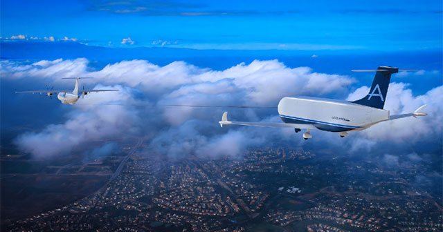 Aircraft system towing gliders to carry cargo in the air