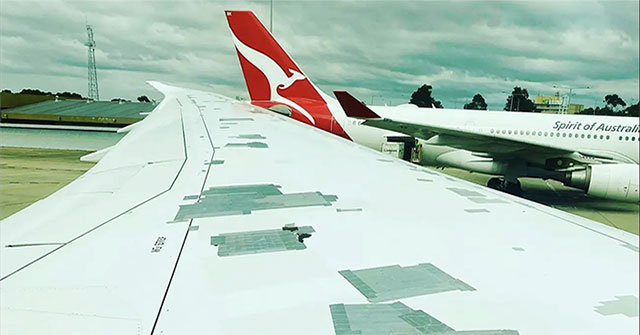 Airplane wings covered with tape cause a stir among netizens, experts confirm 'very safe'