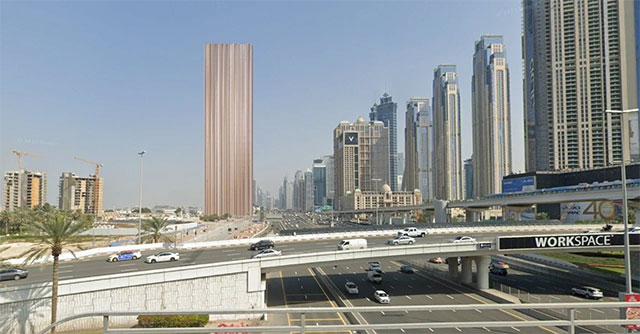 Amazing super thin skyscraper project, only as wide as an apartment in Dubai